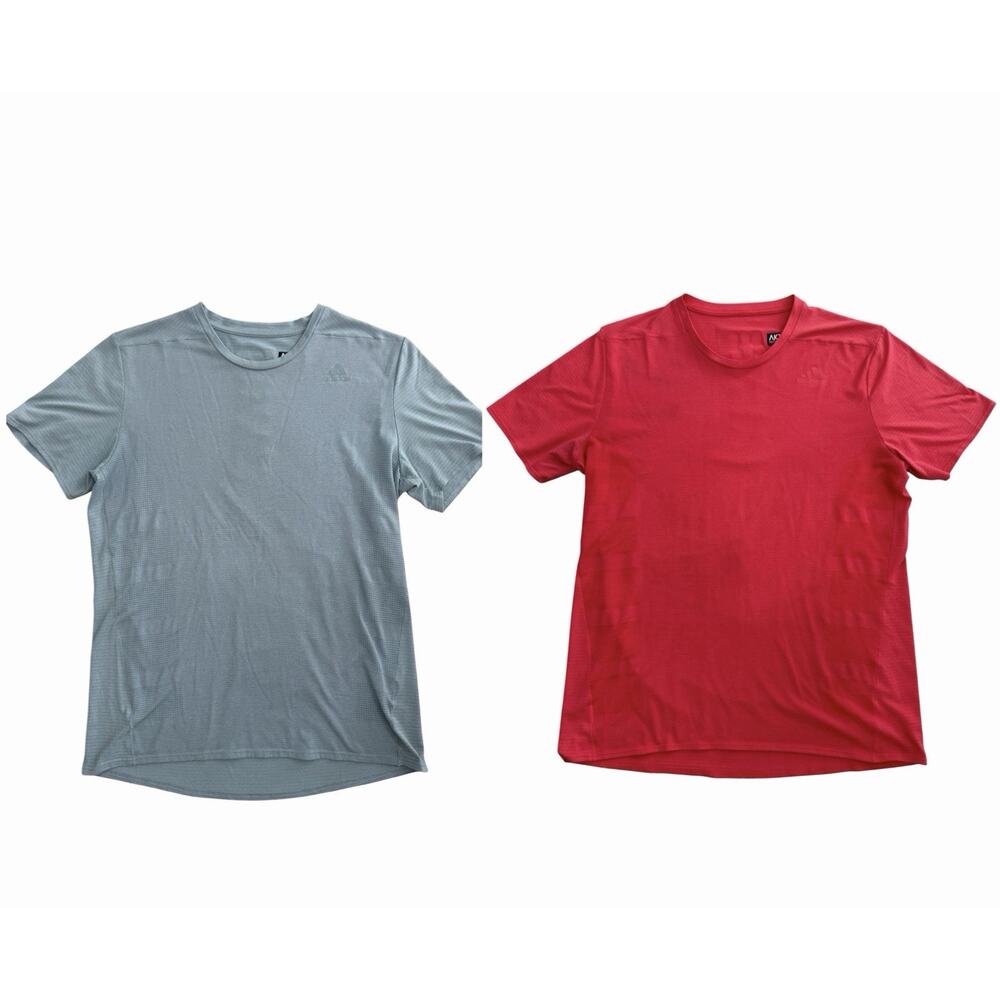 Lot 2 Mens Adidas Climacool Short Sleeve Shirt Running AKTIV Against Cancer Med